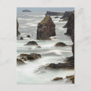 Carte Postale Paysage marin et stacks, Shetland