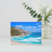 Carte Postale Paysage marin pittoresque Vagues douces Rochers Oc (Debout devant)