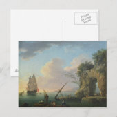 Carte Postale Paysage maritime, 1748 (Devant / Derrière)