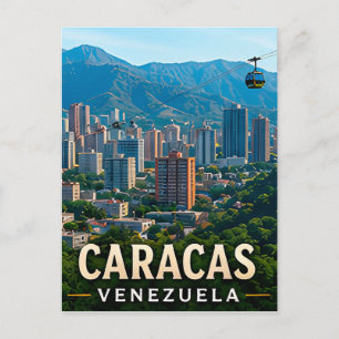 Carte Postale Paysage montagneux de Caracas et esprit vénézuélie