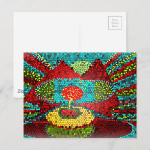 Carte Postale Paysage mosiaque Abstrait