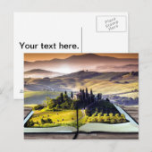 Carte Postale Paysage naturel Abstrait pour le lecteur de livres (Devant / Derrière)