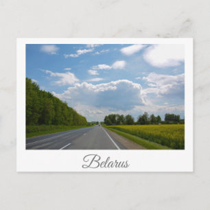 Carte Postale Paysage naturel Champ de canola rural Biélorussie