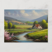 Carte Postale Paysage naturel de printemps (Devant)