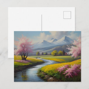 Carte Postale paysage naturel printanier