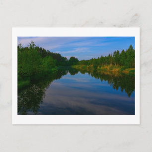 Carte Postale Paysage Naturel Scénique Lac Ciel Biélorussie Cart