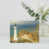 Carte Postale Paysage néo-zélandais avec phare (Debout devant)