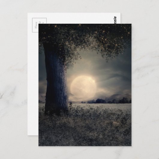 Carte Postale Paysage nocturne (Devant / Derrière)