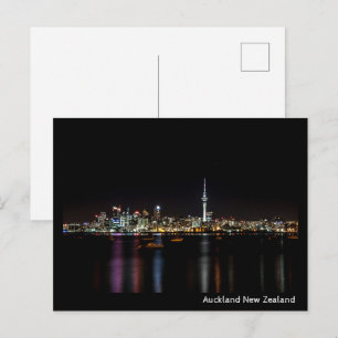 Carte Postale Paysage nocturne d'Auckland Nouvelle-Zélande