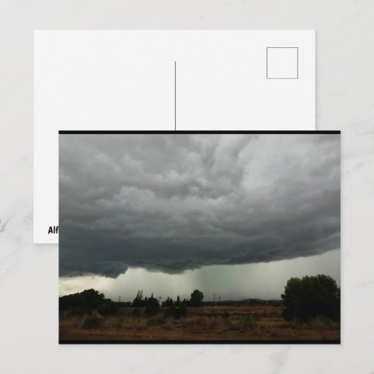 Carte Postale Paysage Nuage Orageux (Devant / Derrière)