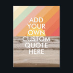 Carte Postale Paysage océanique rétro avec citation personnalisé<br><div class="desc">Créez votre propre carte postale avec citation personnalisée sur un fond de paysage océanique rétro.</div>