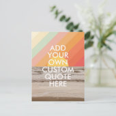 Carte Postale Paysage océanique rétro avec citation personnalisé (Debout devant)