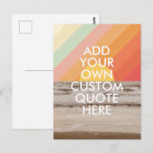 Carte Postale Paysage océanique rétro avec citation personnalisé (Devant / Derrière)