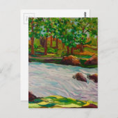 Carte Postale Paysage original de peinture à l'huile (Devant / Derrière)