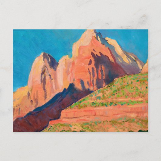 Carte Postale Paysage, parc national de Zion par Maynard Dixon (Devant)
