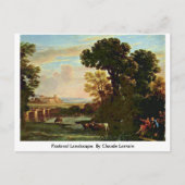 Carte Postale Paysage pastoral. Par Claude Lorrain (Devant)