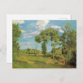 Carte Postale Paysage Paysage Frederic Bazille Impressionniste P (Devant / Derrière)