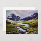 Carte Postale Paysage peinture norvégienne (Devant / Derrière)