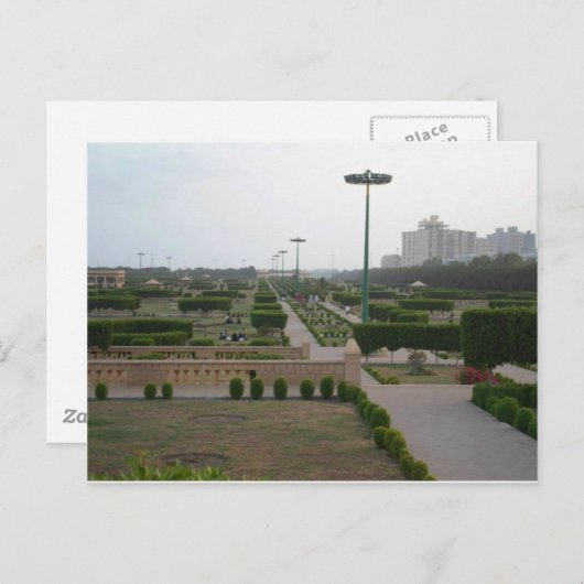 Carte Postale Paysage Pittoresque du parc Benazir Imprimer (Devant / Derrière)