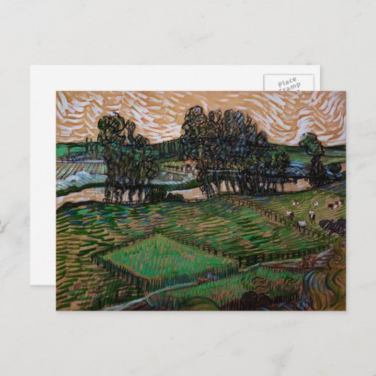 Carte Postale Paysage, Pont à travers Oise par Vincent van Gogh (Devant / Derrière)