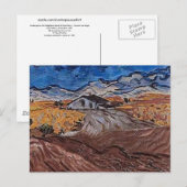 Carte Postale Paysage Près De Saint-Rémy, Vincent van Gogh Fine (Devant / Derrière)