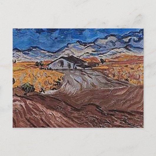 Carte Postale Paysage Près De Saint-Rémy, Vincent van Gogh Fine (Devant)