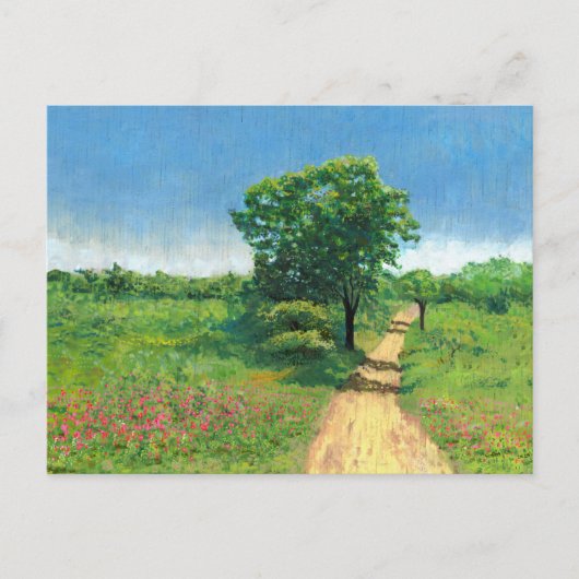 Carte Postale Paysage printanier rustique (Devant)