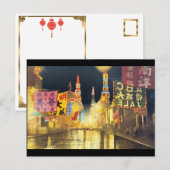 Carte Postale Paysage rétro vintage de Shanghai Neon (Devant / Derrière)