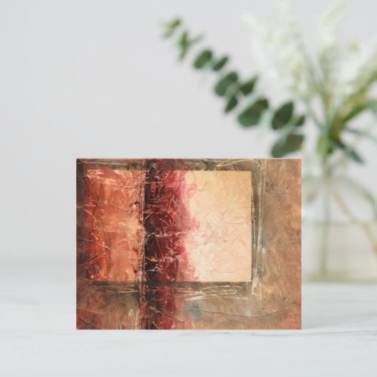 Carte Postale Paysage rouge Abstrait (Debout devant)