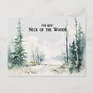Carte Postale Paysage Rustique Annonce de Nouveau Déménagement