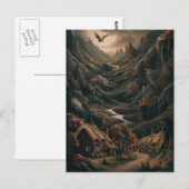 Carte Postale Paysage Serein : Vol d'Oiseaux (Devant / Derrière)