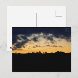 Carte Postale Paysage Silhouette Crépusculaire