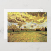 Carte Postale Paysage sous un ciel orageux par Vincent van Gogh (Devant / Derrière)
