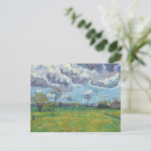 Carte Postale Paysage sous un ciel orageux Vincent Gogh