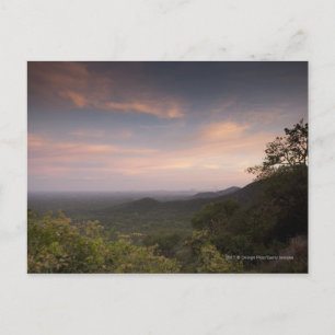 Carte Postale Paysage Sous Un Coucher De Soleil