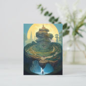 Carte Postale Paysage surréaliste Art Imaginaire (Debout devant)