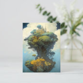 Carte Postale Paysage surréaliste Château Imaginaire Art (Debout devant)