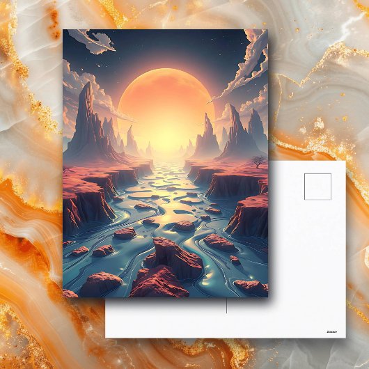 Carte Postale Paysage surréaliste | Monde magique