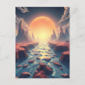 Carte Postale Paysage surréaliste | Monde magique (Devant)