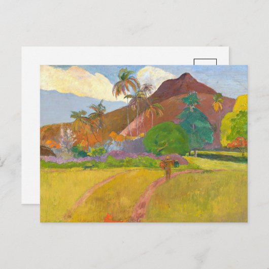 Carte Postale Paysage tahitien | Paul Gauguin (Devant / Derrière)