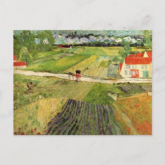 Carte Postale Paysage, transport et train par Vincent van Gogh (Devant)