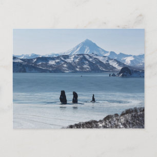 Carte Postale Paysage : trois îles rocheuses dans la baie et le 