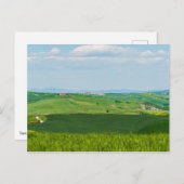 Carte Postale Paysage typique de Toscane avec collines - Italie (Devant / Derrière)