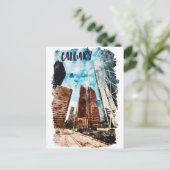 Carte Postale Paysage urbain coloré Calgary Alberta (Debout devant)