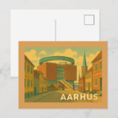 Carte Postale Paysage urbain d'Aarhus Danemark (Devant / Derrière)