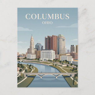 Carte Postale Paysage urbain de Columbus Ohio