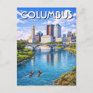 Carte Postale Paysage urbain de Columbus Ohio Voyage
