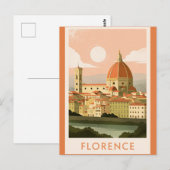 Carte Postale Paysage urbain de Florence (Devant / Derrière)