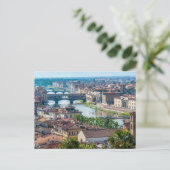 Carte Postale Paysage urbain de Florence - Ponte Vecchio sur le  (Debout devant)