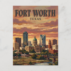 Carte Postale Paysage urbain de Fort Worth Texas